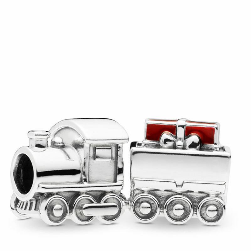 Pandora Christmas Train Charm - Sterling Silver/Enamel/Red - Canada | HY7618BS